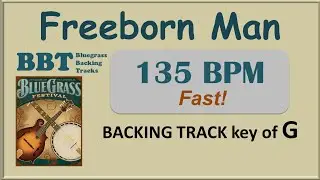 Freeborn Man in G bluegrass backing track 135 bpm