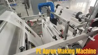 Automatic Pe Plastic Rolling Apron Cutting Machine Disposable Plastic Apron Bag Making Machine