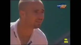 Chris Woodruff v Andre Agassi French Open 1996