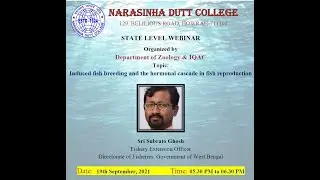 Webinar on &lsquo;Induced fish breeding and the hormonal cascade in fish reproduction&rsquo; - Zoology & IQAC