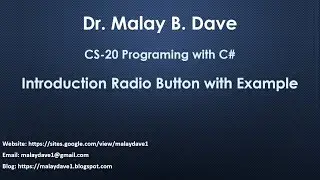 CS-20 C# Radio Button with Example