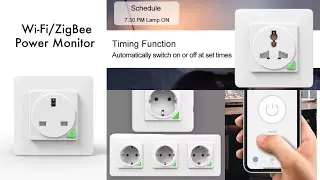 tuya wifi/zigbee smart wall socket EU/UK/Universal Plug Energy Monitor 16A smart life app