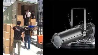 40' HQ Container -LED Ellipsodial Light/ LED Soft Panel Light/ LED Fresnel Lighting Shipped To USA