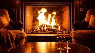 🔥 Fireplace Ambience 4K 🔥 Cozy Romantic Night | Relaxing Cinematic Fire View 
