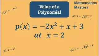 Polynomials - Value a Polynomial | How to find the value of a Polynomial