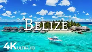 FLYING OVER BELIZE (4K UHD) &ndash; Soothing Music Along With Beautiful Nature Video - 4K Video ULTRA HD