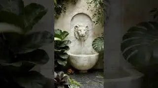 Transform Your Garden into a Majestic Oasis with Our Custom White Marble Lion Head Wall Fountain!