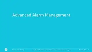 Advanced Alarm Management: Alarm Shelving from GE Digital