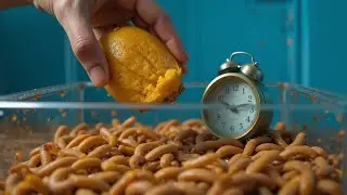 Fruits vs Mealworms - Time Lapse