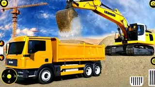 SNOW CONSTRUCTION JCB TRUCK 3D !! FHD 🔥. Snow offroad construction excavator - android iOS Gameplay.