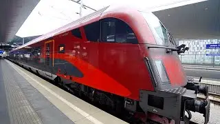 Поезд из Австрии в Италию - Обзор поезда &Ouml;BB Railjet (эконом) Историческая железная дорога Земмеринг ЮНЕСКО