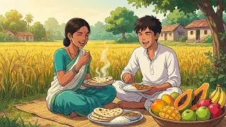 Experiencing Rural Life: A Day Farming in an Indian Village | Ghibli-Style Music