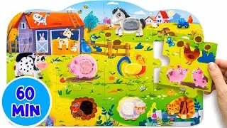 Animal Wooden Puzzles, Color Sorting and Drawing Games 🦁🎨