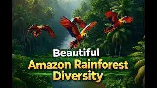 Beautiful Amazon rainforest biodiversity living life | with relaxing music peaceful calm