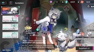 Tirando summons al banner de Echo Sparkle Hunter en Cat Fantasy 