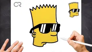 How To Draw BART SIMPSON with GLASSES Easy step by step