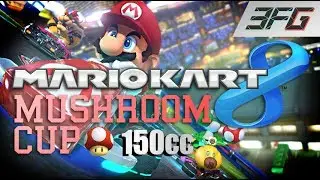 Mario Kart 8 Gameplay 1080p - Mushroom Cup 150cc - 3FG