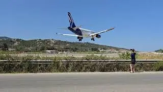 Aegean OA92 A320 Landing Skiathos