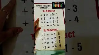small friends formulas to addition and subtraction #math #abacus #aducational