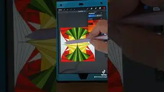 Using procreate for digital optical, illusion, art, and symmetry tools to make seamless pattern