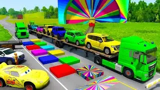 Flatbed Truck McQueen 🚚 | Epic Europe Road Adventure & BeamNG.Drive Gameplay #09
