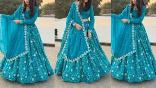 🔥16 kaliyon wala lehenga cutting and stitching/kaliyon wala lehenga/lehenga cutting/kali lehenga