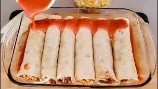 Cheesy Chicken Enchiladas | Maxican Red Sauce Enchiladas Recipe | میکسکن چکن انچیلاڈاز