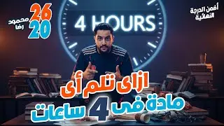 إزاي تلم المادة في 4 ساعات بس (طريقه تنجز اي مادة معاك) | اوعى تفوتك