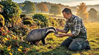Farmer Fed Starving Pregnant Badger All Autumn &mdash; 1 Year Later, Heard a Noise and Cried!