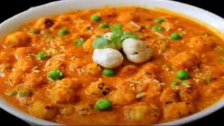 makhana matar ki sabji - मटर मखाने की शादियों वाली शाही सब्जी - मखाना मटर - matar makhana sabji