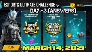 Free Fire Esports Ultimate Challenge - March 14, 2021 || Day - 3 Questions & Answers