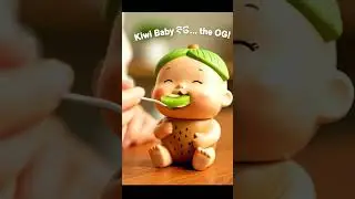 Cute Baby Style Kiwi Eating 🥝 | Relaxing ASMR Fun #KiwiASMR  #FruitEating  #Satisfying  #ASMRShorts