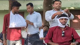 Triangular Bandage Class।। Some Emergency use of  Bandages#bandage #firstaid