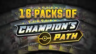 Opening 16 Packs of Champion's Path Pokemon Cards!
