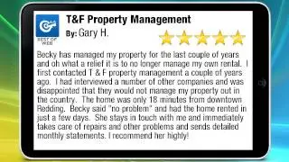 T&F Property Management Reviews Redding CA  - (530) 226-5300