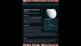 Star Citizen: RSI Galactapedia - Stanton  microTech #shorts