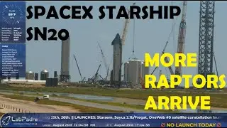 SPACEX STARSHIP UPDATES | SN20 & BN4 More Raptors arrive