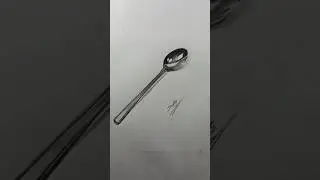 Realistic spoon drawing #viral #shorts