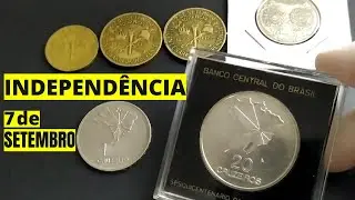 MOEDAS COMEMORATIVAS DA INDEPEND&Ecirc;NCIA DO BRASIL. MOEDAS ALUSIVAS AO 7 DE SETEMBRO DE 1822