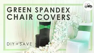 RENT GREEN CHAIR BAND AS SPANDEX COVER FOR BANQUET CHAIRS