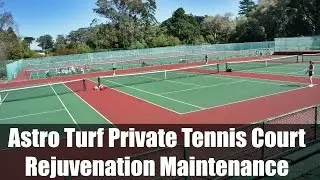 Astro Turf Private Tennis Court Rejuvenation Maintenance