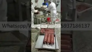 Sausage frozen meat block roll stuffer filling machine mutton beef roll filler maker slicer machine