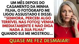 O fotógrafo do casamento da minha filha me ligou assustado   Tem algo terrível nas fotos, veja!