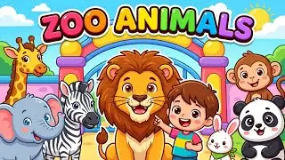 Zoo Animals for Kids | Learn 21 Animals | Zoo Visit Story for Children 🦁🐘