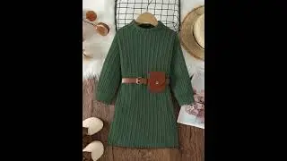 Handknitted toddler girl's outfits