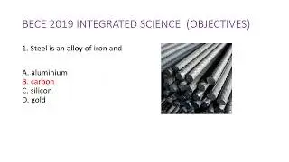 BECE 2019 INTEGRATED SCIENCE OBJECTIVES video