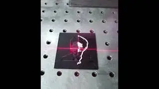 #Pushpa art picture marking design on #HK Laser Crafting #machine