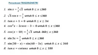 persamaan trigonometri kelas 11