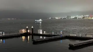 City Lights on the Water 🌃 | Boston Harbor Night View