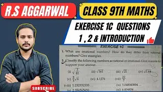 R.S AGGARWAL EXERCISE 1C QUESTION 1 & QUESTION 2 ( i to xi ) #class9maths #cbse #cbsemaths #maths 